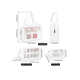 thumbnail image 2 of Estuches De Maquillaje Xtellar Bolsa Cosmetiquera Set 3  blanco, 2 of 4