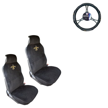 - New Orleans Saints 2 Seat Covers And Wheel Cover