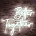 thumbnail image 2 of Charming Better Together Decorative Signs, Handmade Neon Light Brightness Adjustable For Wedding Celebration, Perfect Indoor Use Decoration (42 x 31 cm), 2 of 5