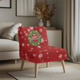 thumbnail image 3 of HELLHERO Christmas Slipper Chair Covers, Anti-Wrinkle Non Slip Armless Accent Chair Cover for Living Room Hotel, 3 of 8