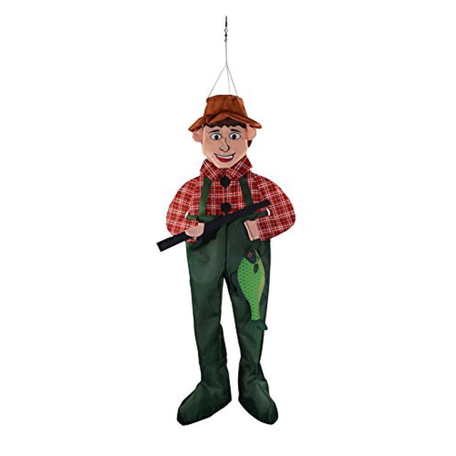 In the Breeze 1150 Fisher Fred Wind Friend 3D Windsock, 34-Inches