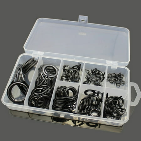 75Pcs Fishing Rod Guides Set High Carbon Steel Tip Repair Kit Fishing
