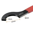 thumbnail image 2 of Llave de gancho en C para sujeción de torno Tuerca de mandril ER25 con mango rojo antideslizante 2 piezas, 2 of 4