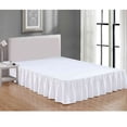 thumbnail image 2 of Super Soft Solid Bed Skirt King Size Luxury Brushed Microfiber 14" White Gathered Dust Ruffle, 2 of 3