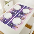 thumbnail image 4 of Set Table Mats Oil Painting Purple Artistic Conception Table Napkin Kitchen Accessories Home Party Decorative Placemats, 4 of 5