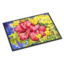Carolines Treasures 6056JMAT Flower - Hibiscus Door Mat Indoor Rug or Outdoor Welcome Mat 24x36 Doormat 36"L x 24"W