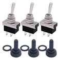 thumbnail image 1 of Chendee 3 Pcs Two Way Switch, Toggle Switch 12V 25A 2 Pin Switch With Waterproof Cover, 1 of 9