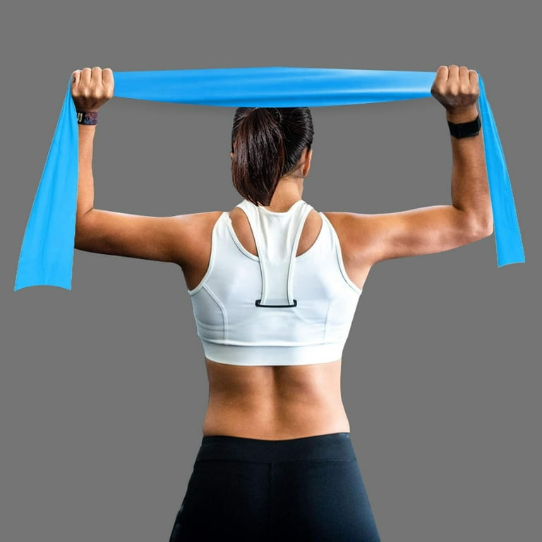 A AZURELIFE Resistance Bands Set Professional Non Latex Elastic Exercise Bands 5 ft. Long Stretch Bands for Physical Therapy Yoga Pilates Rehab