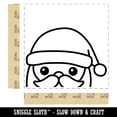 thumbnail image 2 of Peeking Santa Christmas Self-Inking Rubber Stamp Ink Stamper - Black Ink - Large 1-1/2 Inch, 2 of 7