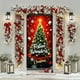 thumbnail image 5 of Cubierta de puerta navideña de 35 x 71 pulgadas - Diseño de Papá Noel - Decoración navideña para puerta - Decoración para festivales y fiestas, 5 of 6