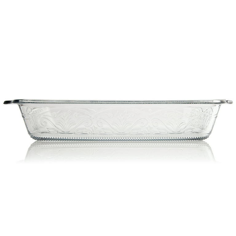 Vintage Etched Aluminum Casserole Dish with Top and Pyrex Bowl
