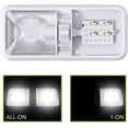 thumbnail image 4 of Lámpara de techo LED de doble cúpula de 12 V CC con interruptor de encendido/apagado, iluminación interior para coche, autocaravana, remolque, caravana o barco, blanco 6000-6500 K, 4 of 5