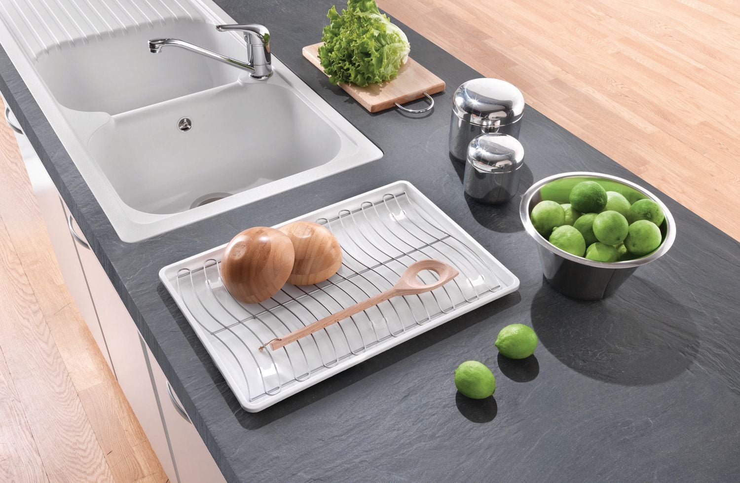 Metaltex Wave-Tex Dish Dripper with Tray and Grid