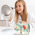 thumbnail image 6 of PVC Waterproof Cosmetic Makeup Case Travel Organizer Bag for Women Small with Zipper, Lightweight, Large Capacity, Printed Design - Suitable for Ladies and Girls on the Go, 6 of 6