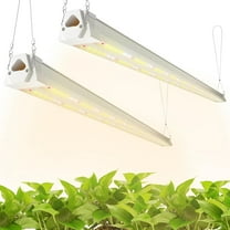 2 Pack 4FT LED Grow Light, 40W (250W Equivalent), Full Spectrum Sunlight Growing Lamp Fixture, Linkable Hanging Plant Light for Hydroponic Indoor Plants Seeding, Plug-in with On/Off Switch