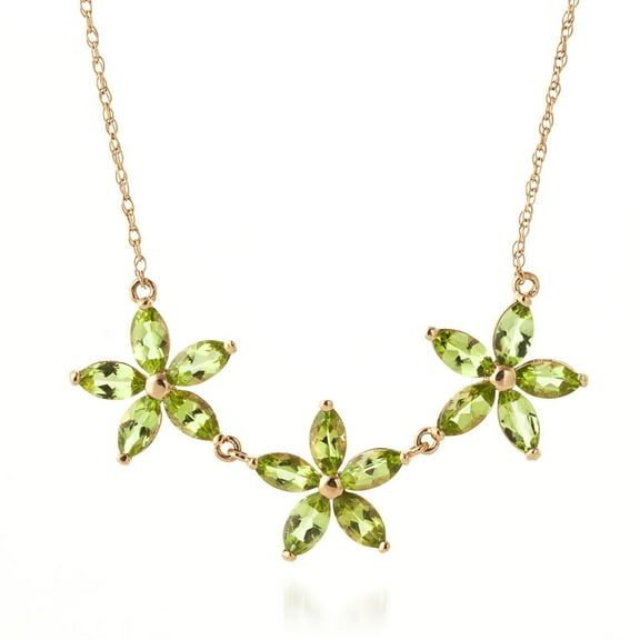 Galaxy Gold 14k 22" Rose Gold Lei Peridot Necklace