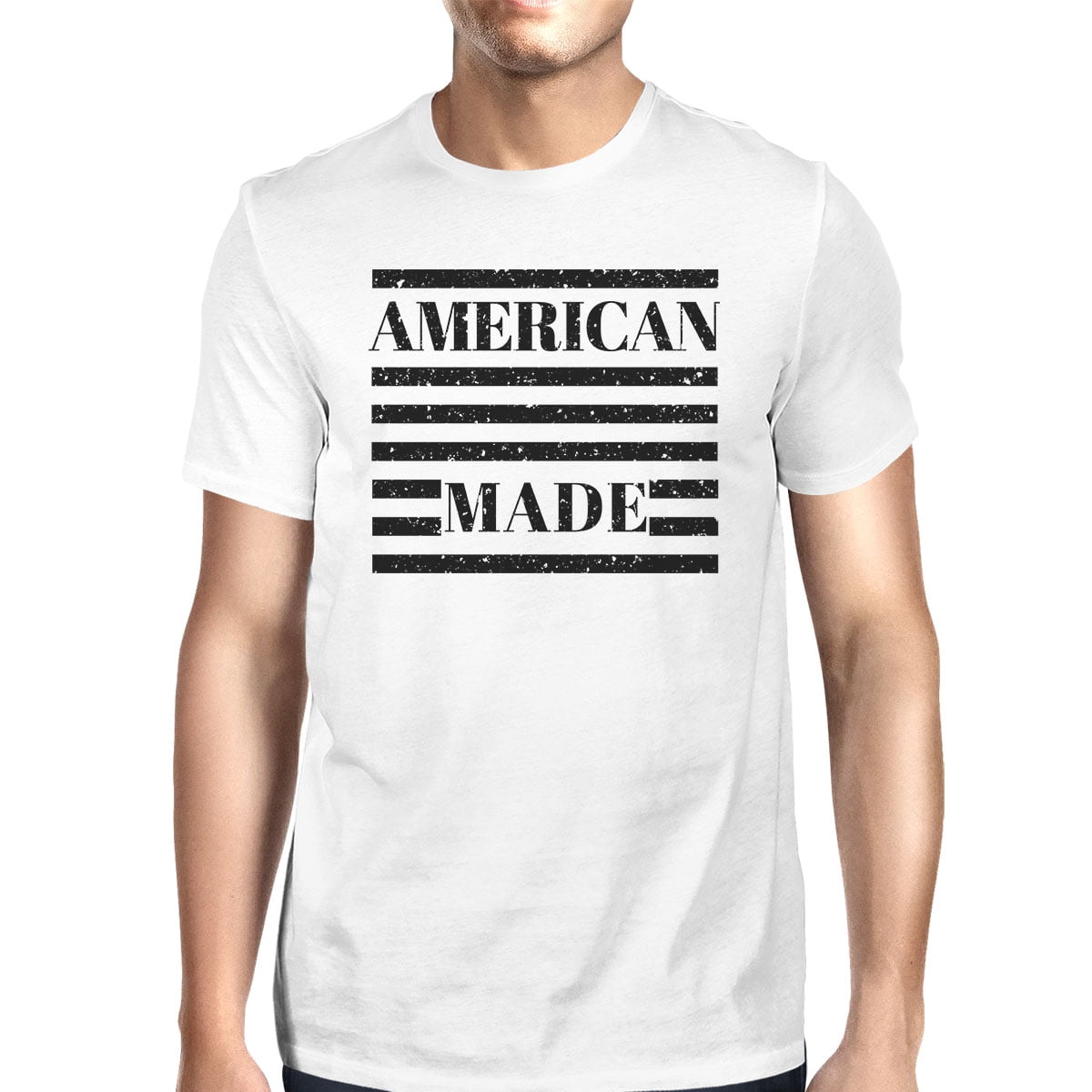 American Made Mens White Fourth Of July Decorative Graphic T-Shirt ...