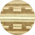 thumbnail image 1 of Ahgly Company Indoor Round Abstract Cinnamon Brown Abstract Area Rugs, 3' Round, 1 of 6