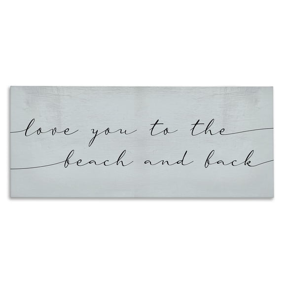 Stupell Industries Coastal Love You Beach & Back Canvas Art, 24 x 10, by Lil' Rue