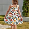 thumbnail image 6 of Summer Dresses Casual Floral Boho Square Neck Midi Dress Spaghetti Straps Floral Tie Sundress Smocked Shir Party Dress 2-12 Years, 6 of 6