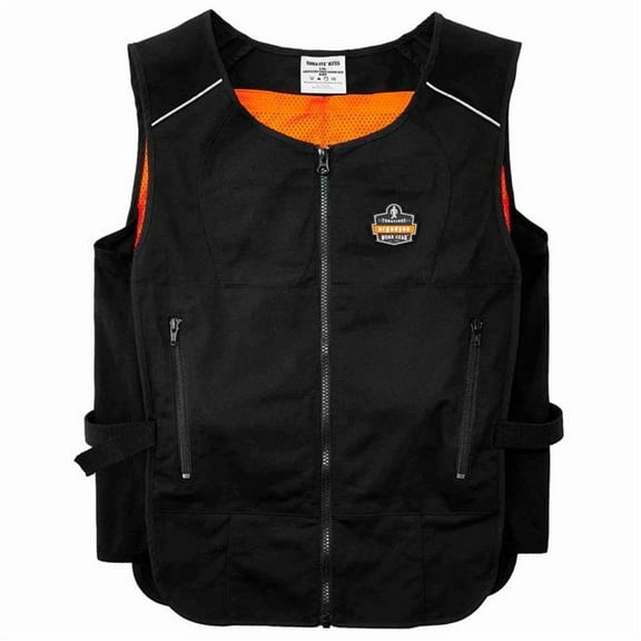 Ergodyne B3161710 Chill-Its 6255 Lightweight Phase Change Cooling Vest, Black - 2XL & 3XL