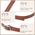 thumbnail image 3 of Uxcell 2 Pares de Correas de Tobillo de Reemplazo para Tacones, Bandas de Zapato de Cuero, Marrón Mate Profundo, 3 of 7