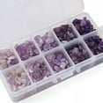 thumbnail image 4 of GKNET 1 Box Natural Amethyst Tumbled Chips Beads Loose Rocks Gemstone Mixed Stones, 4 of 7