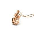thumbnail image 2 of 925 Sterling Rose Vermeil Round Smoky Quartz Hindu Religious Ganesh Unisex Necklace, 2 of 4