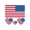 F, variant on Waterproof Flag Face Stickers Temporary Tattoos Heart-Shaped Sports Fan Body Decals Peel And Stick Application All Ages Waterproof Sweatproof Festival Game Day Party Face Paint Alternative