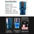 thumbnail image 4 of All-Season Dual-Mode Car & Home Cooling/Heating Cup - Digital Touch Control, -3℃ to 58℃ Temperature Range, 40dB Quiet Operation, Includes Car & Home Adapters, Portable Mini Cooler Warmer for, 4 of 6