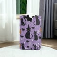 thumbnail image 6 of Yayeee Freestanding Laundry Hamper with Handle Collapsible Large Storage Basket for Clothes, Halloween Cats, 6 of 7