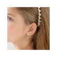 thumbnail image 4 of 18k Yellow Gold Classic Cultured Pearl Safety Screw Back Earrings Kids Toddlers, 4 of 8