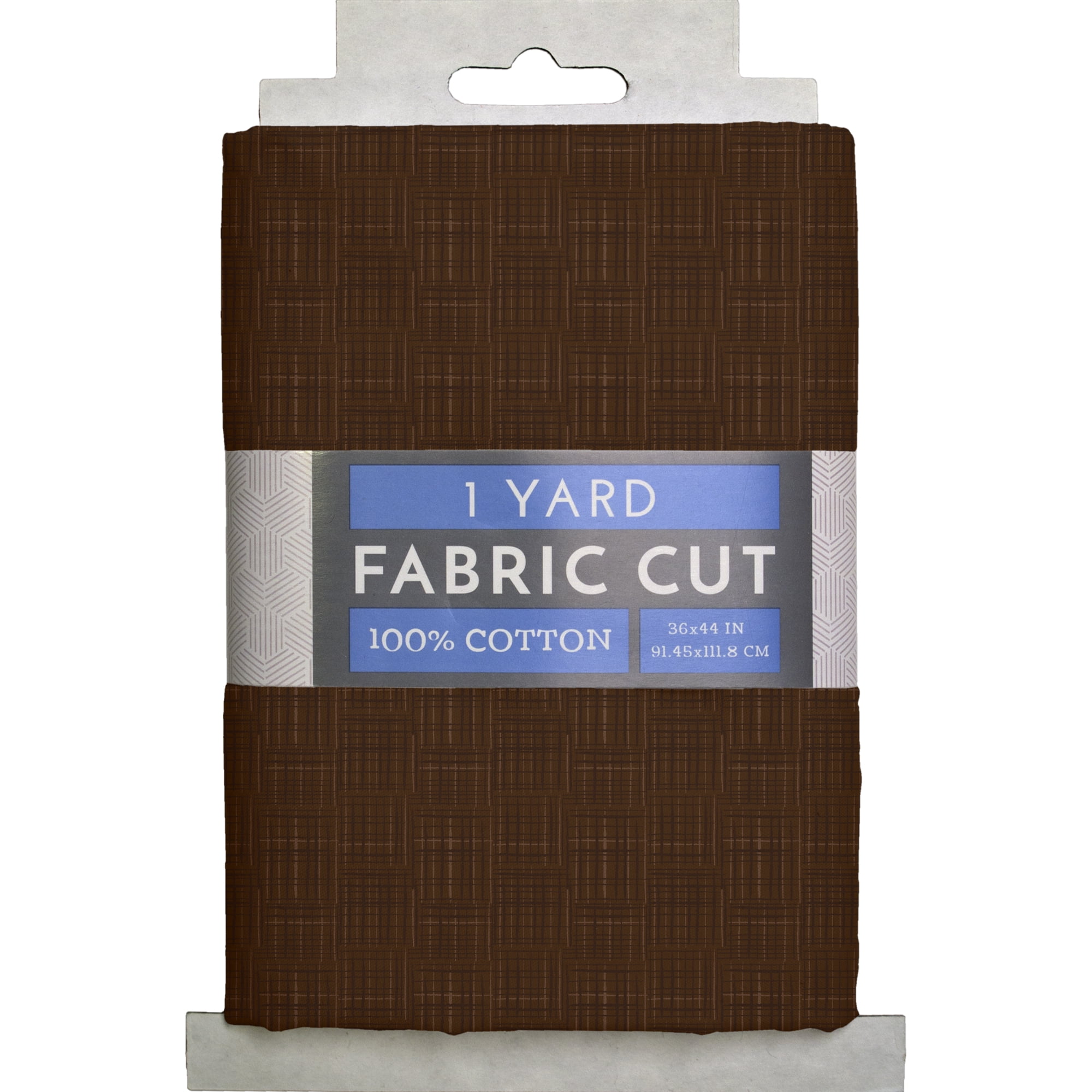 Waverly Inspirations Sewing & Craft Fabric, Kristen's Crosshatch, Brown, 100% Cotton, 1 Yard Precut, 44 in Wide