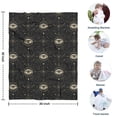 thumbnail image 4 of Black Gold Eye Star Constellation Pattern Blanket,Comfortable Soft Flannel Throw Blanket,All Season,Warm Lightweight Blankets for Sofa Bed Couch Living Room Chair,30"x40", 4 of 4