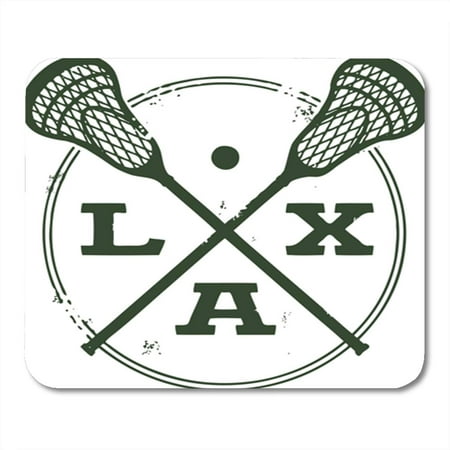 SIDONKU Stick Lacrosse Lax Vintage Style Stamp Crossed College Distressed Helmet Athletic Mousepad Mouse Pad Mouse Mat 9x10