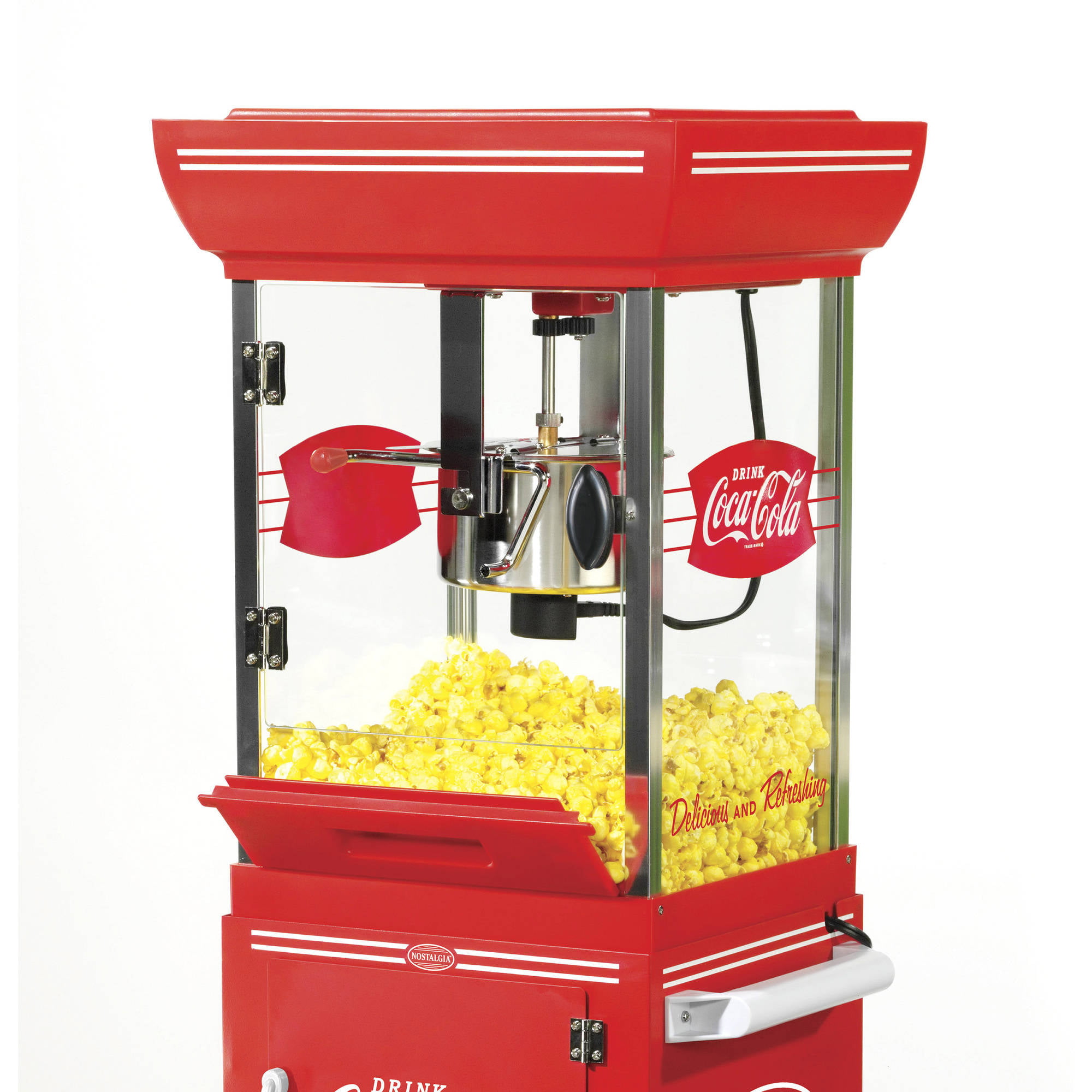 Nostalgia CCP399COKE Coca-Cola 2.5-Ounce Popcorn Cart - 48 Inches Tall 