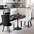 thumbnail image 6 of Kitchen Table and Chairs for 2, 24" Dining Table Set for 2 with Velvet Upholstered Chairs, 3 Piece Round Kitchen Table Set, Dining Room Table Set for Small Space, Apartment, 6 of 8