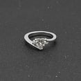 thumbnail image 4 of Kale Heart Engagement Ring Sterling Silver Clear Cz Womens Ginger Lyne Collection, 4 of 6
