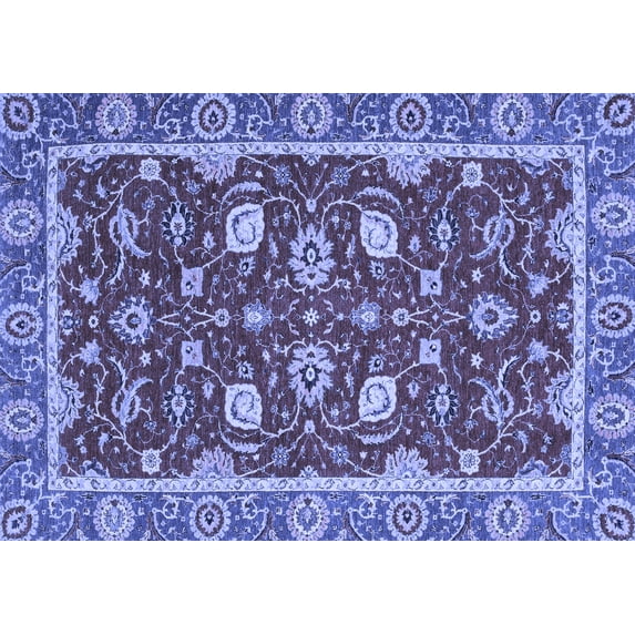 Ahgly Company Indoor Rectangle Oriental Blue Modern Area Rugs, 6' x 9'