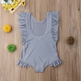 thumbnail image 4 of Toddler Baby Girl Ruffle Sleeve One-Piece Swimwear Backless Swimsuit Bathing Suit, 4 of 8