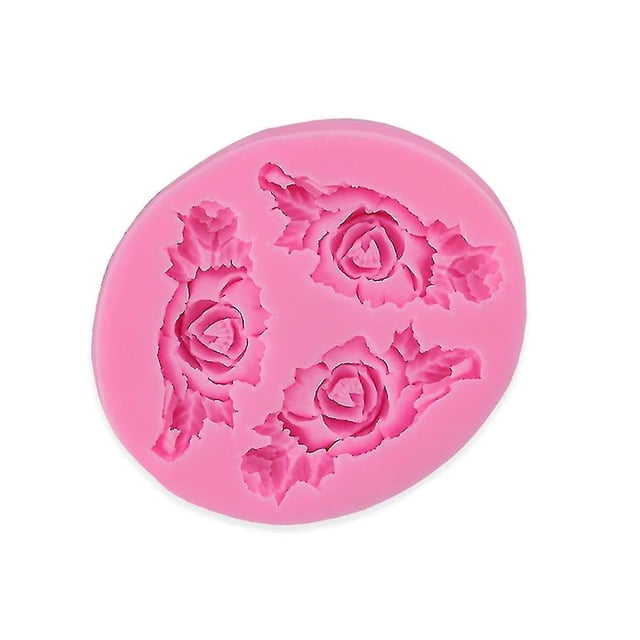 Silicona 3d gran rosa flor fondant pastel chocolate sugarcraft molde herramienta