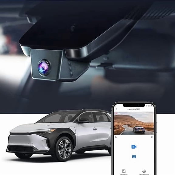 Fitcamx 4K Dash Cam Compatible with Toyota bZ4X 2022-2026 XLE Limited, OEM Factory Look, 64GB MicroSD Card