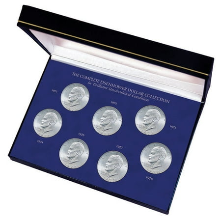 American Coin Treasures Complete Eisenhower Dollar Collection in Brilliant Uncirculated Condition Display