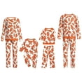 thumbnail image 1 of Christmas Family Pjs Gingerbread Man Cartoon Print Long Sleeve Tops with Elastic Waist Pants 2Pcs, 1 of 9