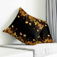thumbnail image 4 of Throw Pillow Covers 20x20 Inch, Yellow Leaf Decorative Pillow Cases for Couch Sofa Bed, Fall Plant Country Vintage Watercolor Black Cotton Linen Square Home Decor Pillowcases with Hidden Zipper, 4 of 7