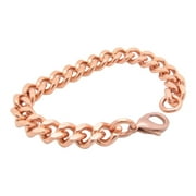 11 Inch Men's Solid Copper Link Bracelet CB670G - 7/16 of an inch wide. Thick and Durable.