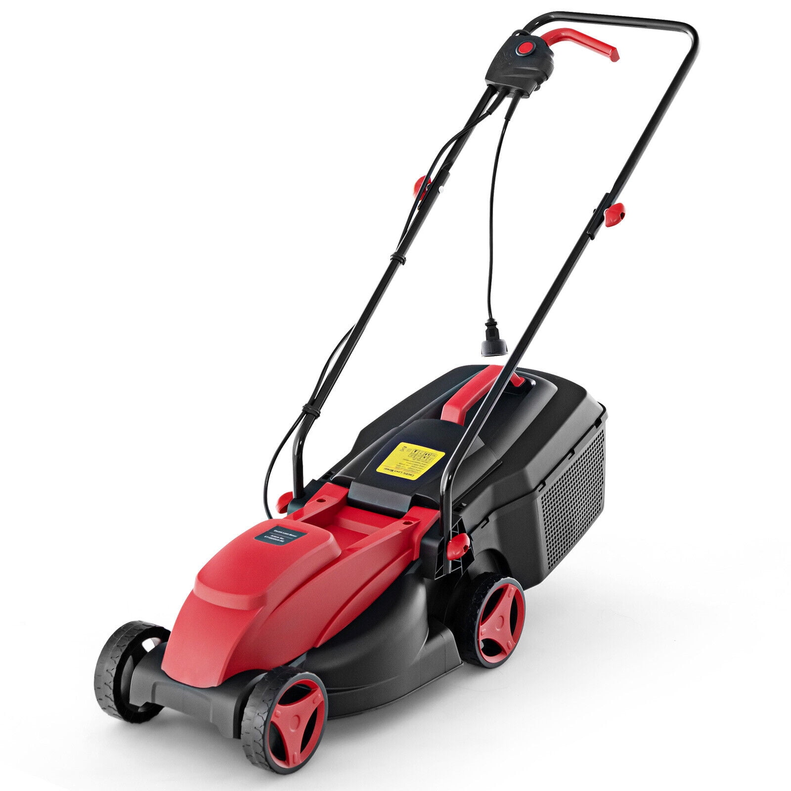 Amijoy Electric Corded Lawn Mower 12-AMP 14-Inch Walk-Behind Lawnmower w/Collection Box