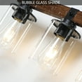 thumbnail image 6 of 5-Light Farmhouse Vanity Light With Glass Shade, Rustic Wall Sconce Lighting, Vanity Lights Over Mirror For Bathroom Hallway Bedroom Kitchen (Bulbs NOT Included), 6 of 9