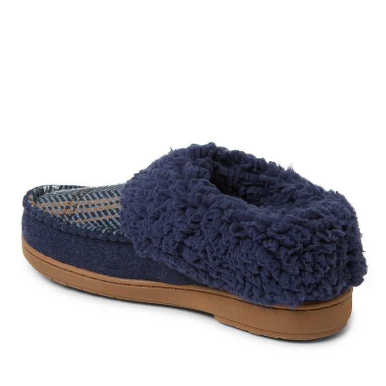 Women's elaine plaid and microsuede moc toe clog slipper new arrivals
