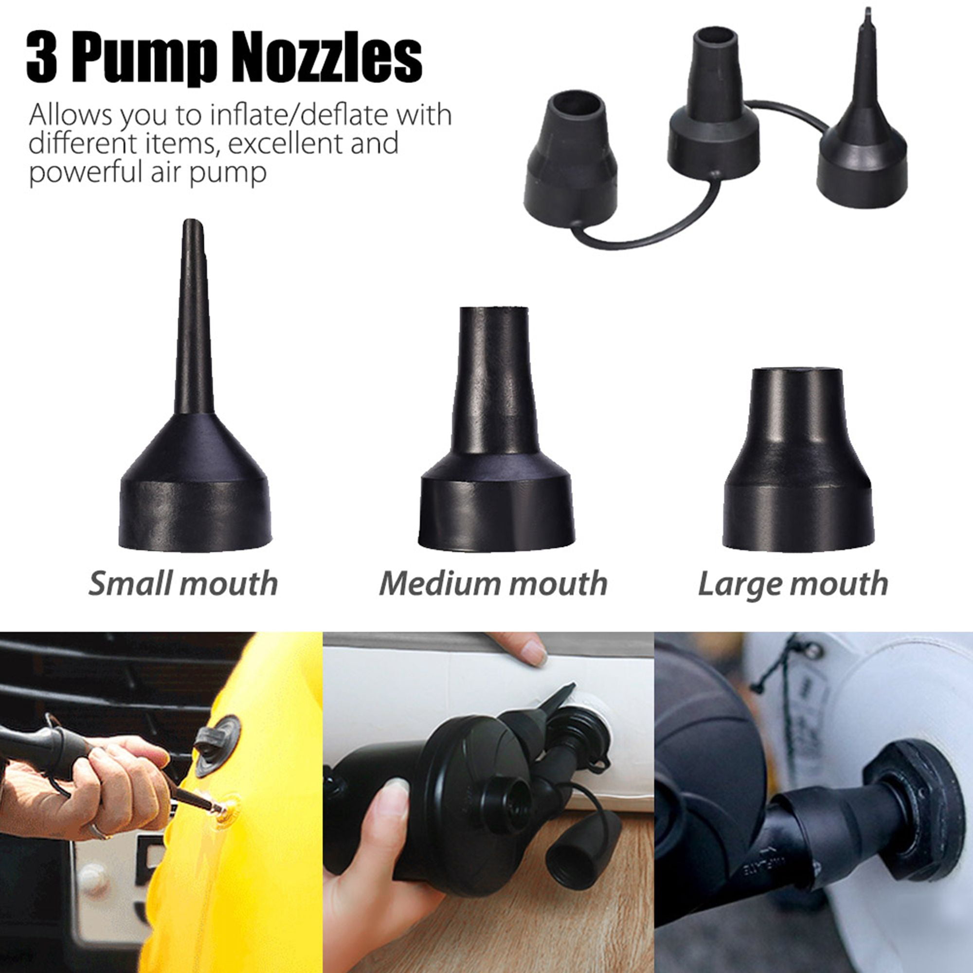 Lesiey Hand pump inflatable bed air bed manual air pump suitable for inflatable mattress Black 